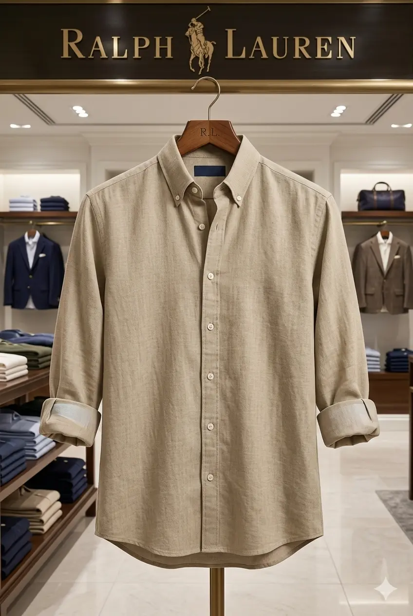 Ralph LaurenRalph Lauren Best Oxford Men’s Premium Beige | Cotton Casual Shirt