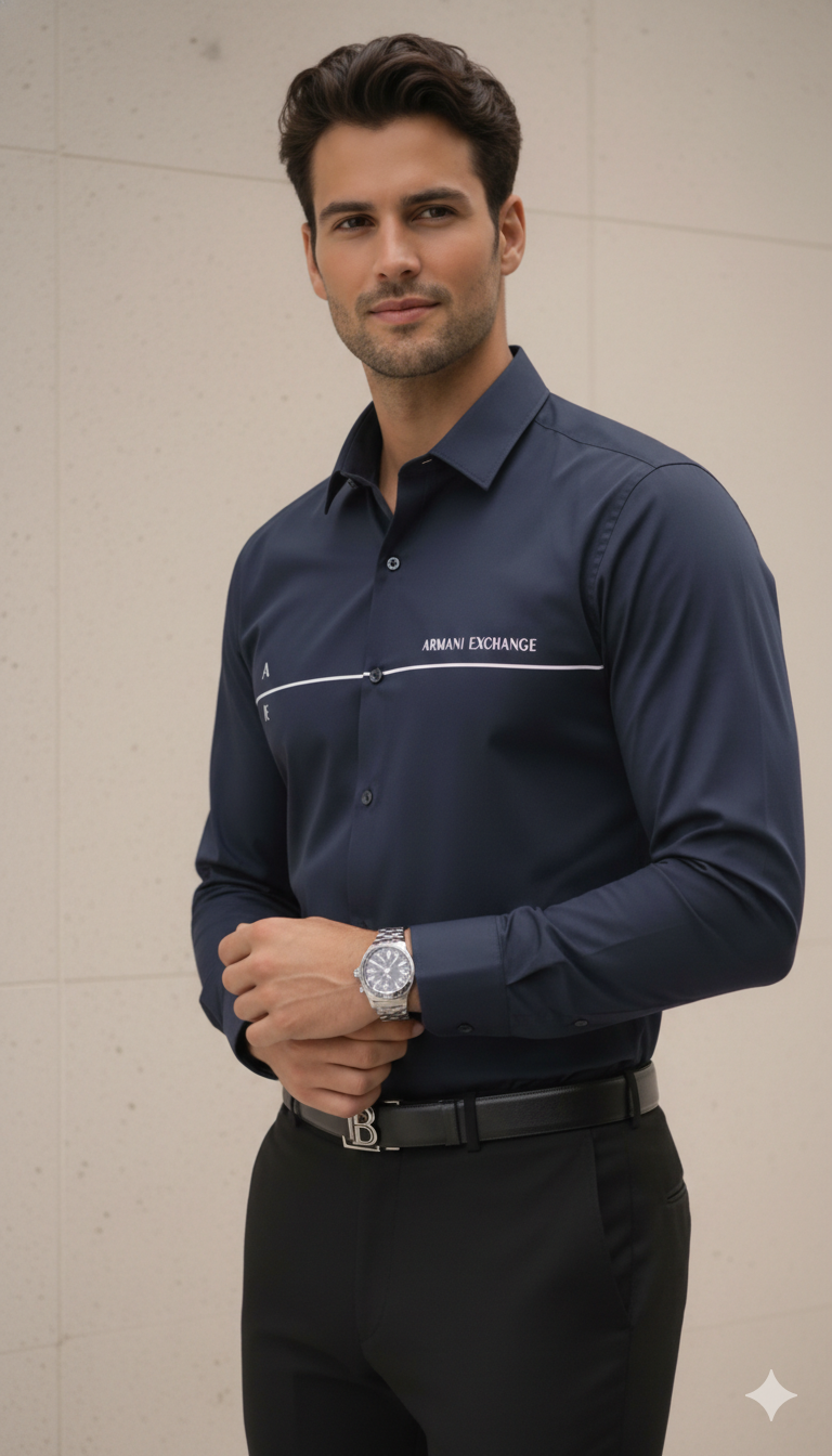 Drezola Navy Blue Premium Cotton Shirt for Men Premium Quality Shirt - Image 4
