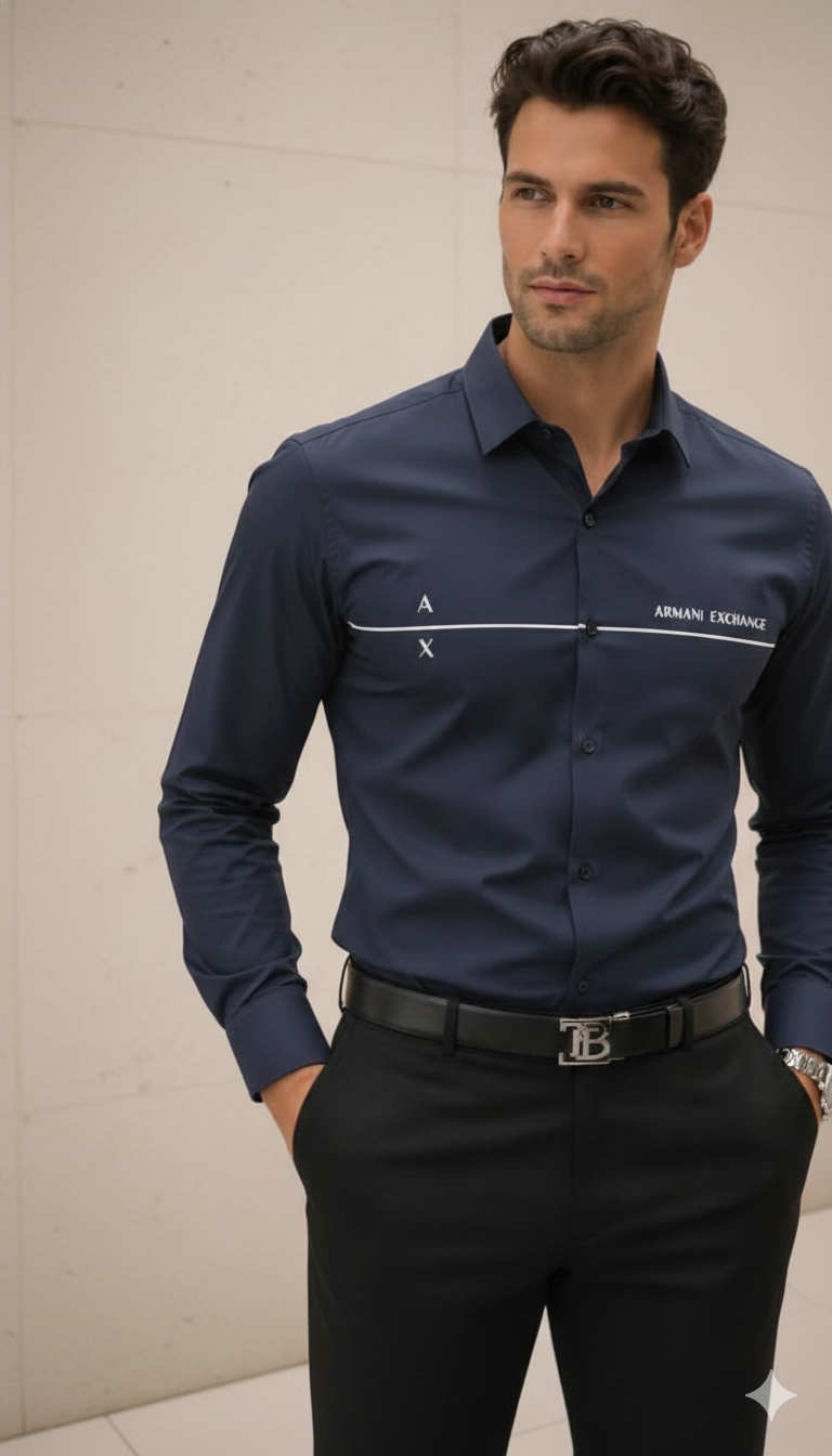 Drezola Navy Blue Premium Cotton Shirt for Men Premium Quality Shirt - Image 2