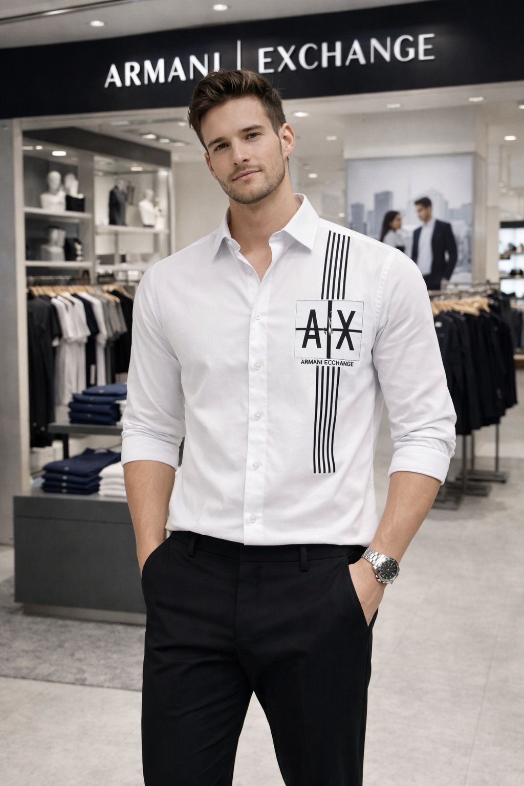Premium Branded Drezola Men’s White Signature Logo Shirt | Slim Fit Premium Cotton | Formal & Smart Casual Wear