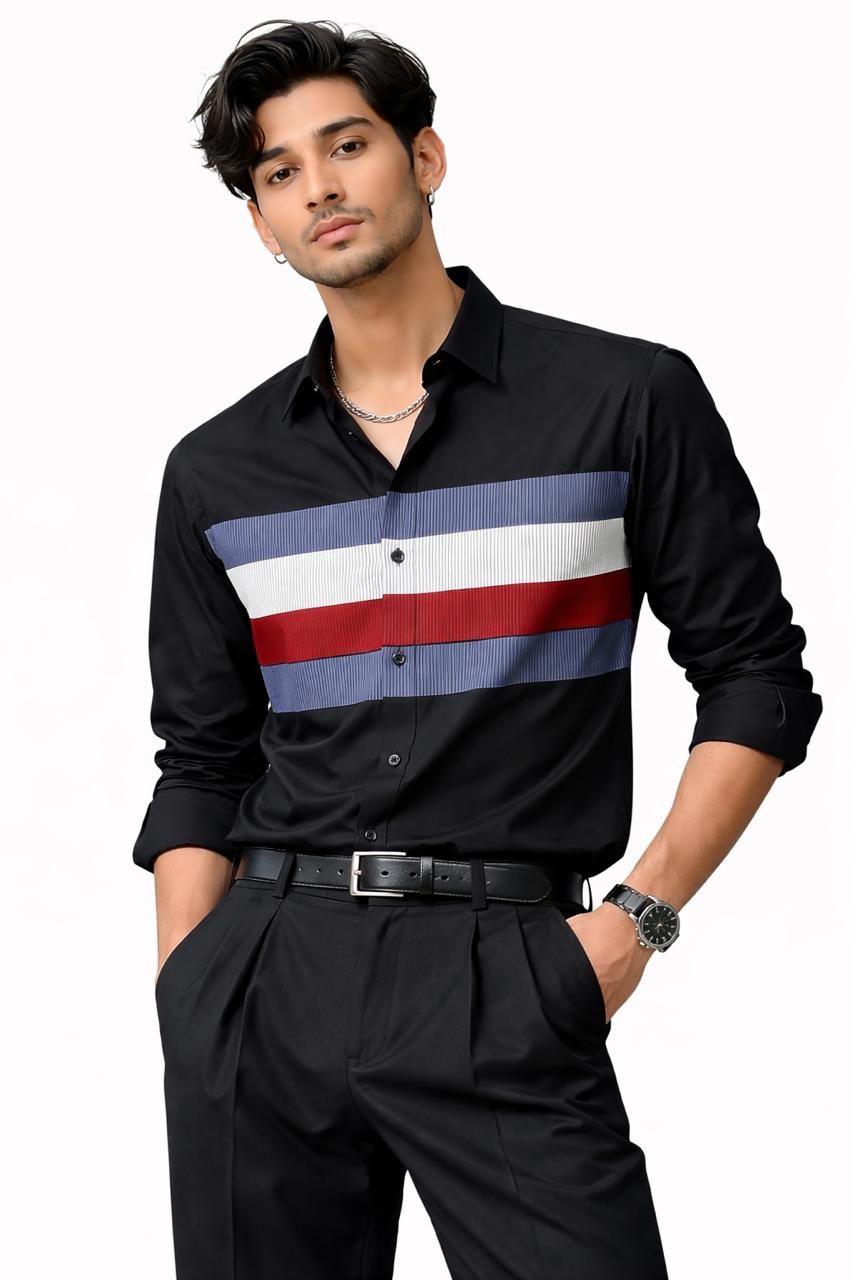 Tommy Hilfiger Men’s Blue Striped Cotton Shirt | Slim Fit | Premium Casual & Formal Wear - Image 2